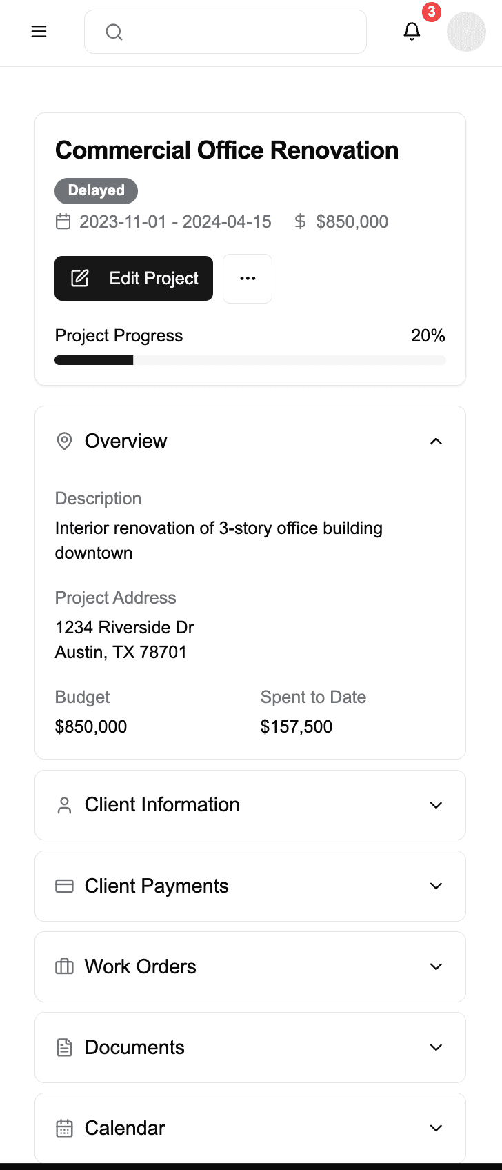 A project on mobile